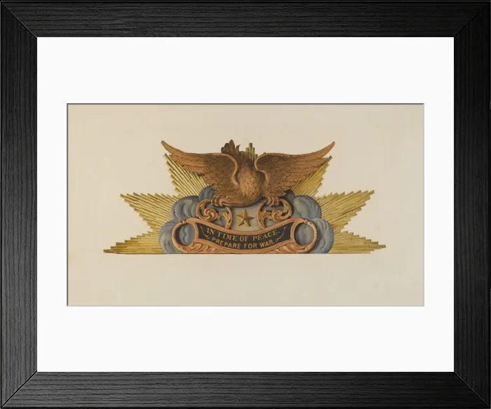 Framed Print : Architectural Carving, 1935 / 1942. Creator: Unknown Framed Print : Architectural Carving, 1935 / 1942. Creator: Unknown