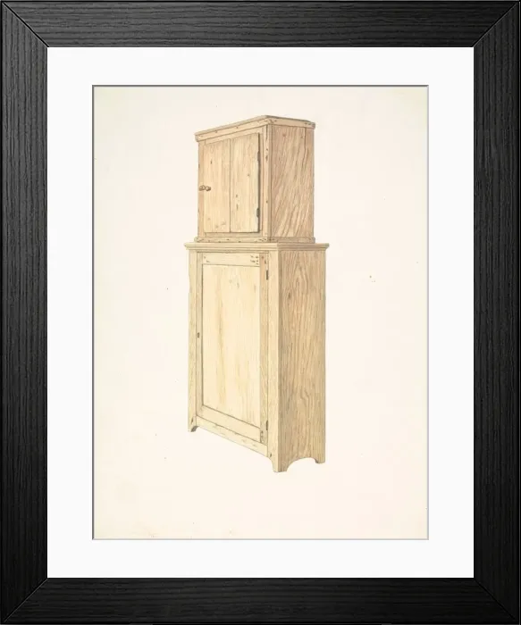 Framed Print : Bakers Cabinet, c. 1937. Creator: Unknown Framed Print : Bakers Cabinet, c. 1937. Creator: Unknown
