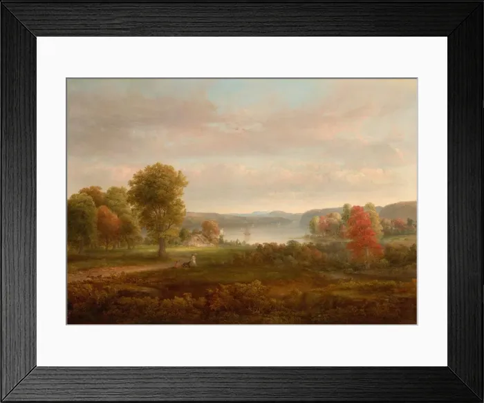 Framed Print : View on the Hudson in Autumn, 1850. Creator: Thomas Doughty Framed Print : View on the Hudson in Autumn, 1850. Creator: Thomas Doughty