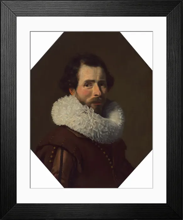 Framed Print : Portrait of a Gentleman Wearing a Fancy Ruff, 1627. Creator: Thomas de Keyser Framed Print : Portrait of a Gentleman Wearing a Fancy Ruff, 1627. Creator: Thomas de Keyser