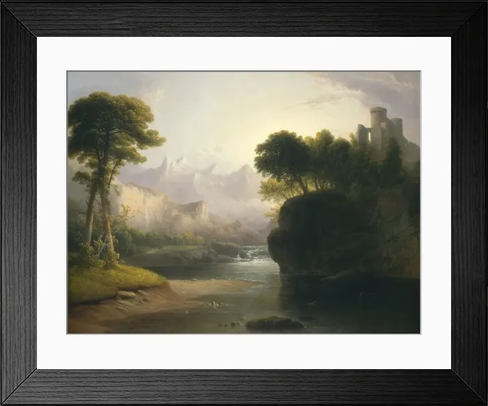 Framed Print : Fanciful Landscape, 1834. Creator: Thomas Doughty Framed Print : Fanciful Landscape, 1834. Creator: Thomas Doughty
