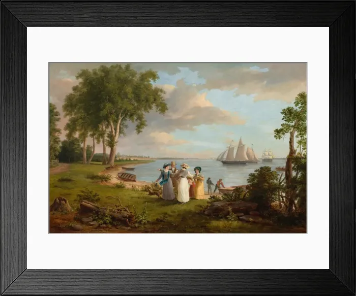 Framed Print : View of the Delaware near Philadelphia, 1831. Creator: Thomas Birch Framed Print : View of the Delaware near Philadelphia, 1831. Creator: Thomas Birch