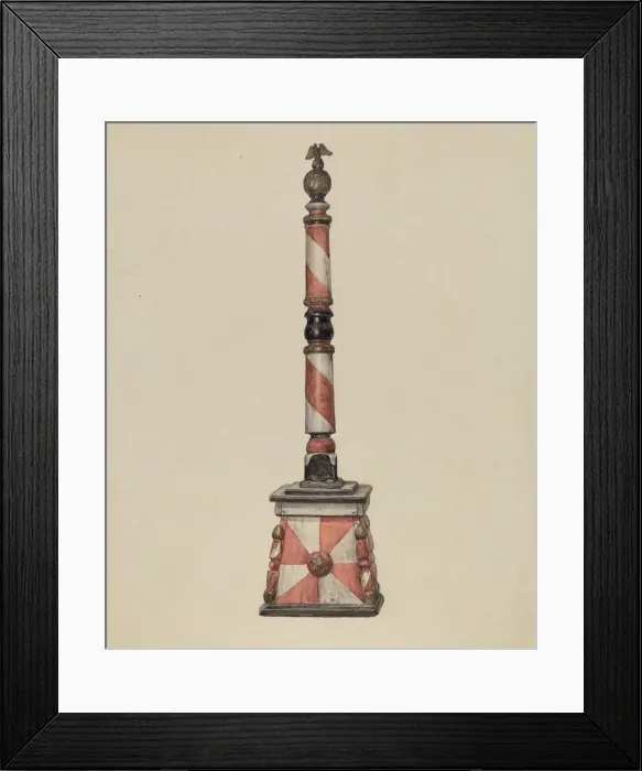 Framed Print : Barber Pole, 1935 / 1942. Creator: Unknown Framed Print : Barber Pole, 1935 / 1942. Creator: Unknown