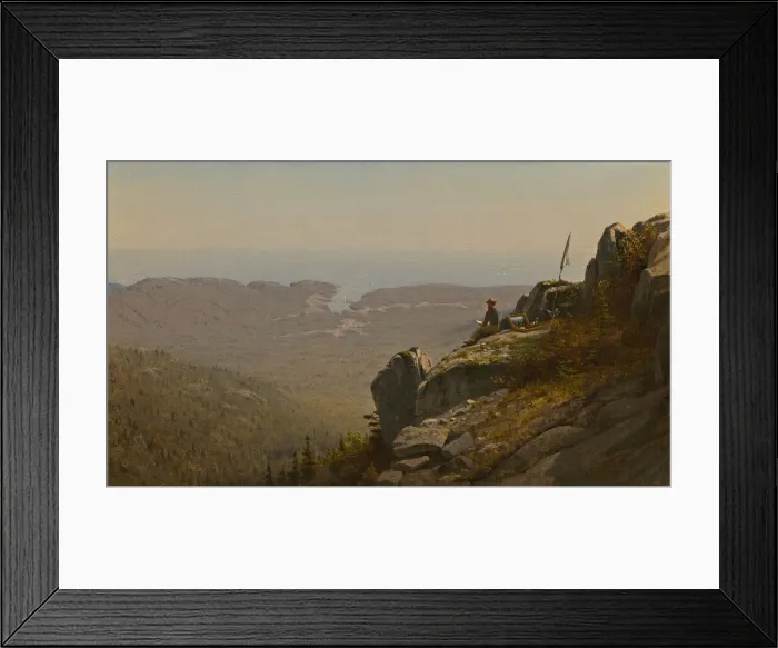 Framed Print : The Artist Sketching at Mount Desert, Maine, 1864-1865. Creator: Sanford Robinson Gifford Framed Print : The Artist Sketching at Mount Desert, Maine, 1864-1865. Creator: Sanford Robinson Gifford