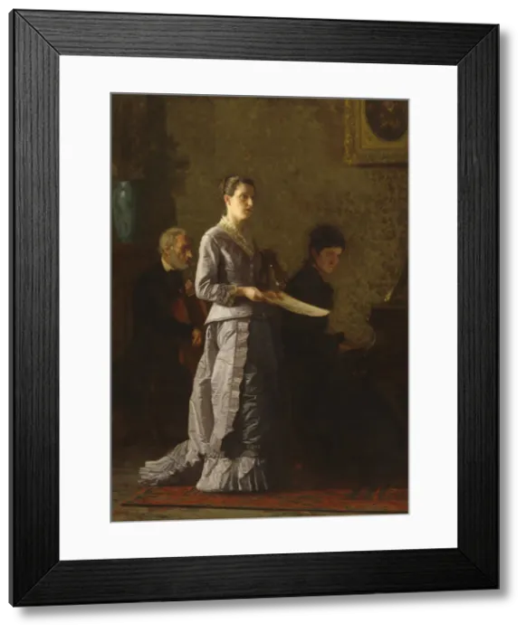 Framed Print : Singing a Pathetic Song, 1881. Creator: Thomas Eakins Framed Print : Singing a Pathetic Song, 1881. Creator: Thomas Eakins