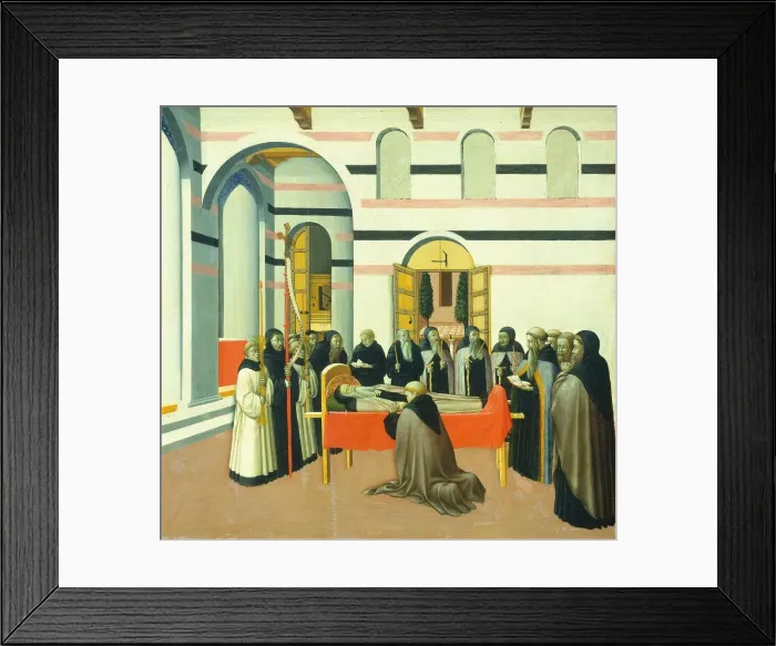 Framed Print : The Death of Saint Anthony, c. 1430 / 1435. Creators: Sano di Pietro Framed Print : The Death of Saint Anthony, c. 1430 / 1435. Creators: Sano di Pietro