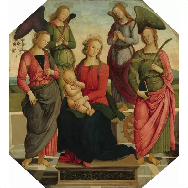 Madonna and Child with Two Angels, Saint Rose, and Saint Catherine of Alexandria