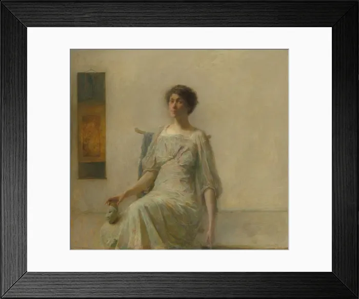 Framed Print : Lady with a Mask, 1911. Creator: Thomas W Dewing Framed Print : Lady with a Mask, 1911. Creator: Thomas W Dewing