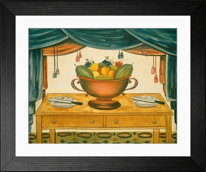 Framed Print : Bowl of Fruit, c. 1830. Creator: Unknown Framed Print : Bowl of Fruit, c. 1830. Creator: Unknown