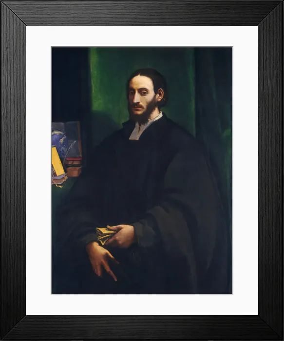 Framed Print : Portrait of a Humanist, c. 1520. Creator: Sebastiano del Piombo Framed Print : Portrait of a Humanist, c. 1520. Creator: Sebastiano del Piombo