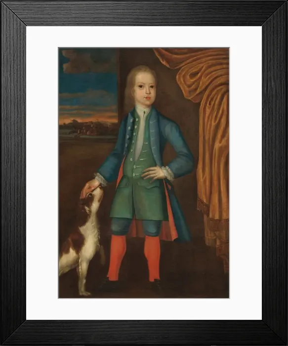 Framed Print : Boy in Blue Coat, c. 1730. Creator: Unknown Framed Print : Boy in Blue Coat, c. 1730. Creator: Unknown