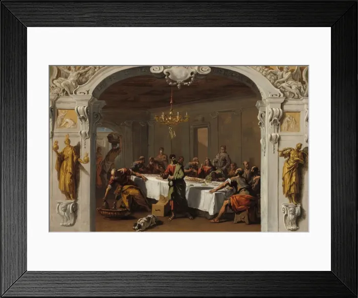 Framed Print : The Last Supper, 1713 / 1714. Creator: Sebastiano Ricci Framed Print : The Last Supper, 1713 / 1714. Creator: Sebastiano Ricci