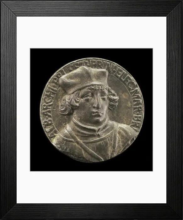 Framed Print : Albrecht of Brandenburg, 1490-1545, Cardinal 1518 [obverse], 16th century