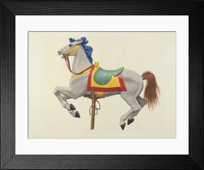 Framed Print : Carousel Horse, 1935 / 1942. Creator: Unknown Framed Print : Carousel Horse, 1935 / 1942. Creator: Unknown