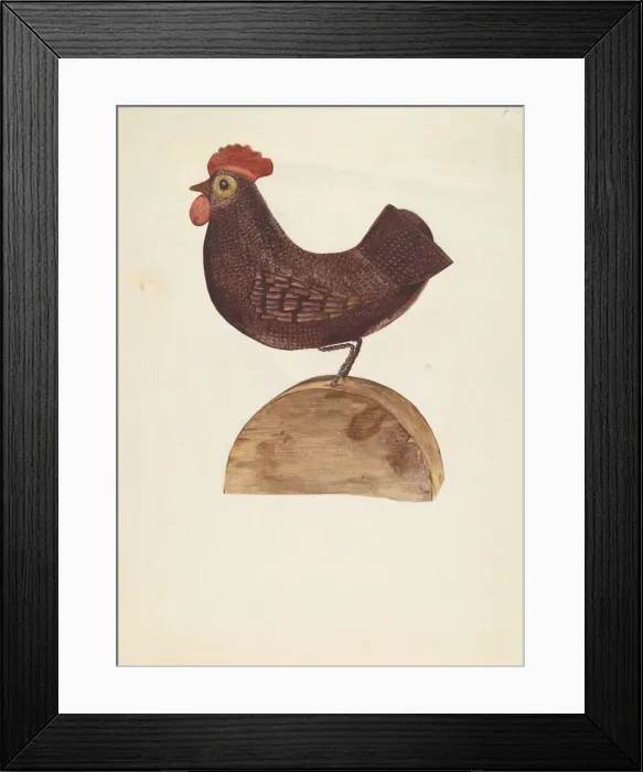 Framed Print : Carved Bird, 1935 / 1942. Creator: Unknown Framed Print : Carved Bird, 1935 / 1942. Creator: Unknown