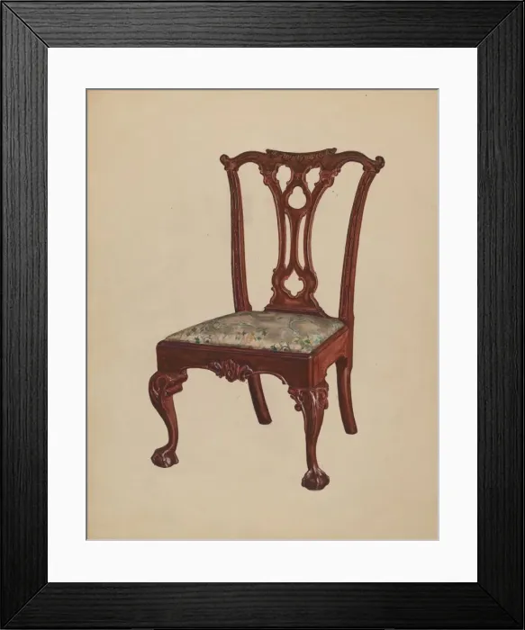 Framed Print : Chair 1935 / 1942. Creator: Unknown Framed Print : Chair 1935 / 1942. Creator: Unknown