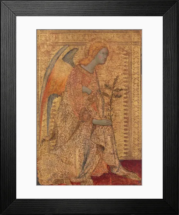 Framed Print : The Angel of the Annunciation, c. 1330. Creator: Simone Martini Framed Print : The Angel of the Annunciation, c. 1330. Creator: Simone Martini