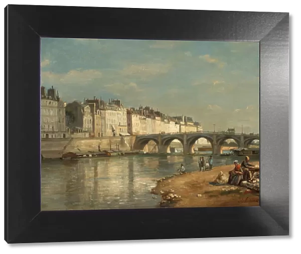 Pont de la Tournelle, Paris, 1862. Creator: Stanislas Lepine