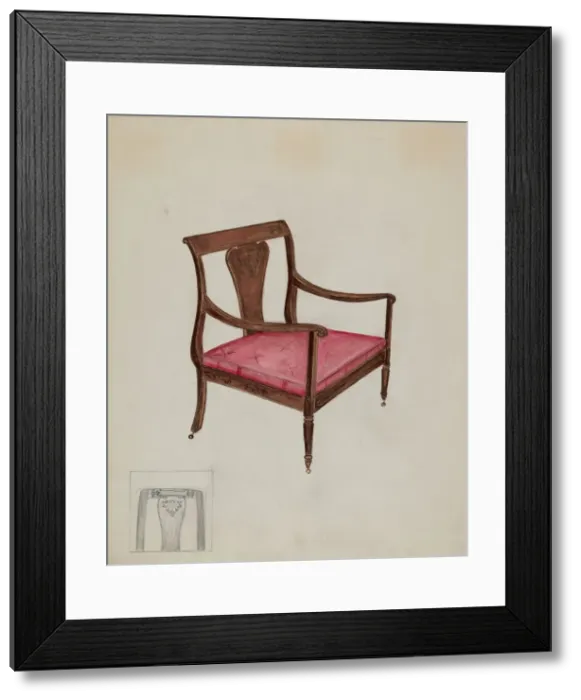 Framed Print : Arm Chair, 1935 / 1942. Creator: Unknown Framed Print : Arm Chair, 1935 / 1942. Creator: Unknown