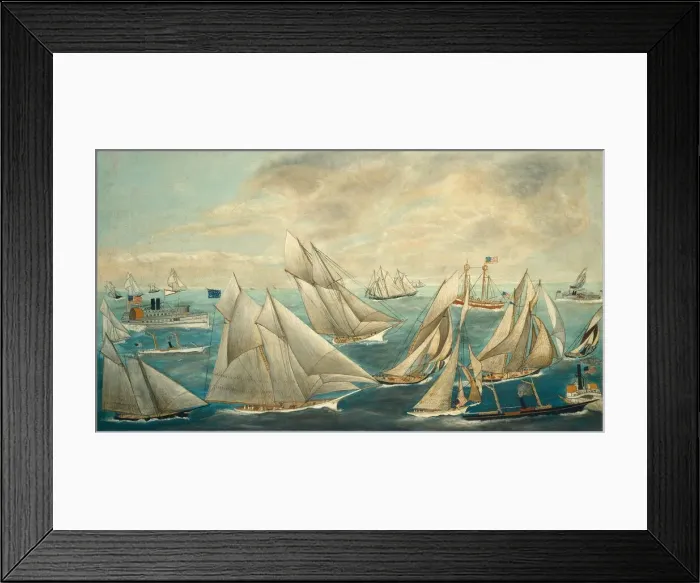 Framed Print : Imaginary Regatta of Americas Cup Winners, 1889 or after. Creator: Unknown Framed Print : Imaginary Regatta of Americas Cup Winners, 1889 or after. Creator: Unknown