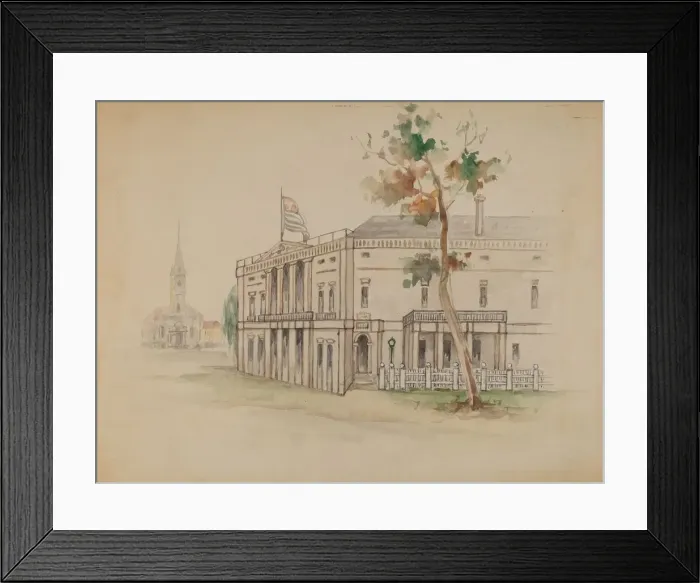 Framed Print : House, 1935 / 1942. Creator: Unknown Framed Print : House, 1935 / 1942. Creator: Unknown
