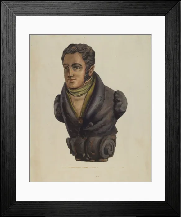 Framed Print : Figurehead from Bartholomew Gosnold, 1935 / 1942. Creator: Unknown Framed Print : Figurehead from Bartholomew Gosnold, 1935 / 1942. Creator: Unknown