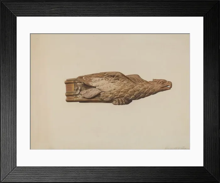 Framed Print : Figurehead from Schooner Nellie G, 1935 / 1942. Creator: Unknown Framed Print : Figurehead from Schooner Nellie G, 1935 / 1942. Creator: Unknown