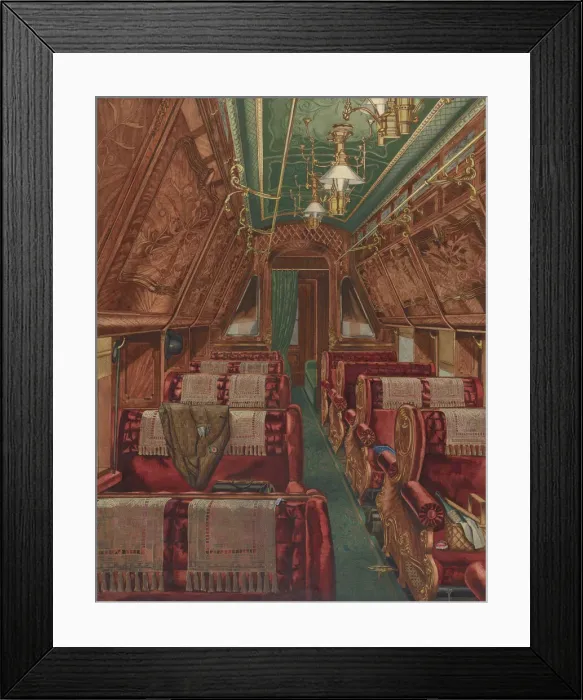 Framed Print : Interior of Pullman Coach, 1888, 1935 / 1942. Creator: Unknown Framed Print : Interior of Pullman Coach, 1888, 1935 / 1942. Creator: Unknown