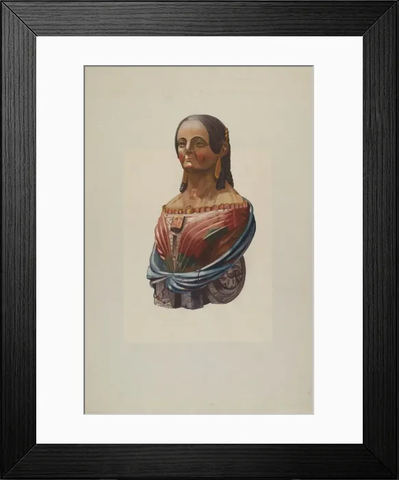 Framed Print : Figurehead, 1935 / 1942. Creator: Unknown Framed Print : Figurehead, 1935 / 1942. Creator: Unknown