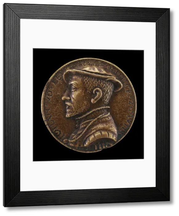 Framed Print : Johann van Leyden, c. 1509-1536, Dutch Anabaptist [obverse], c. 1535. Creator: Unknown
