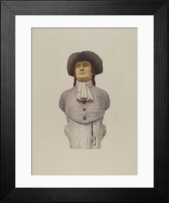 Framed Print : Figurehead: Quaker, 1935 / 1942. Creator: Unknown Framed Print : Figurehead: Quaker, 1935 / 1942. Creator: Unknown