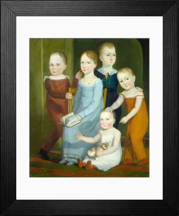 Framed Print : Five Children of the Budd Family, c. 1818. Creator: Unknown Framed Print : Five Children of the Budd Family, c. 1818. Creator: Unknown