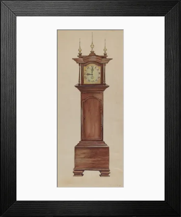 Framed Print : Clock, 1935 / 1942. Creator: Unknown Framed Print : Clock, 1935 / 1942. Creator: Unknown