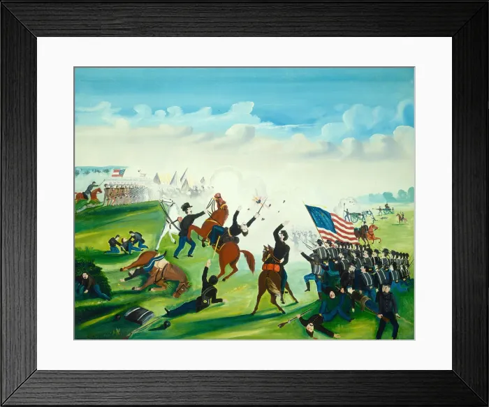Framed Print : Civil War Battle, 1861 or after. Creator: Unknown Framed Print : Civil War Battle, 1861 or after. Creator: Unknown