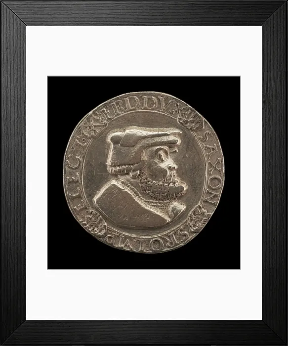 Framed Print : Friedrich III the Wise, 1463-1525, Duke and Elector of Saxony 1486 [obverse], 1522