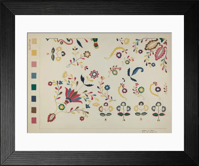 Framed Print : Colcha, 1935 / 1942. Creator: Unknown Framed Print : Colcha, 1935 / 1942. Creator: Unknown