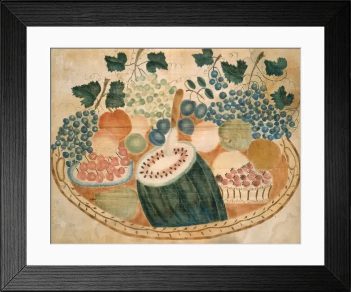 Framed Print : Fruit on a Tray, c. 1840. Creator: Unknown Framed Print : Fruit on a Tray, c. 1840. Creator: Unknown