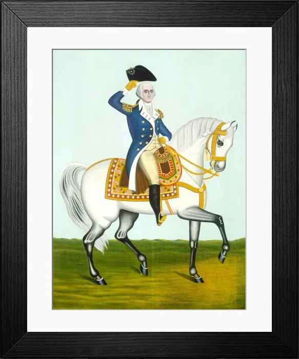 Framed Print : General Washington on a White Charger, 1835 or after. Creator: Unknown Framed Print : General Washington on a White Charger, 1835 or after. Creator: Unknown