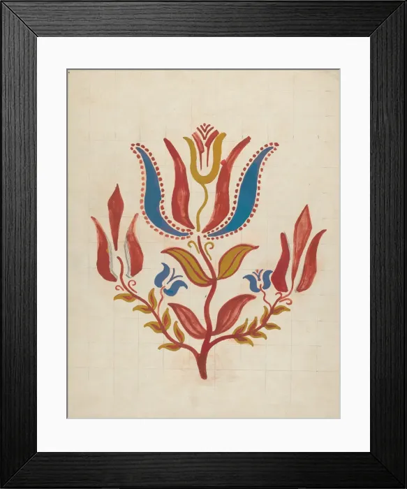 Framed Print : Design from Proposed Portfolio, 1935  /  1942. Creator: Unknown