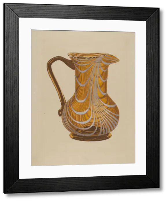 Framed Print : Glass Pitcher, 1935 / 1942. Creator: Unknown Framed Print : Glass Pitcher, 1935 / 1942. Creator: Unknown