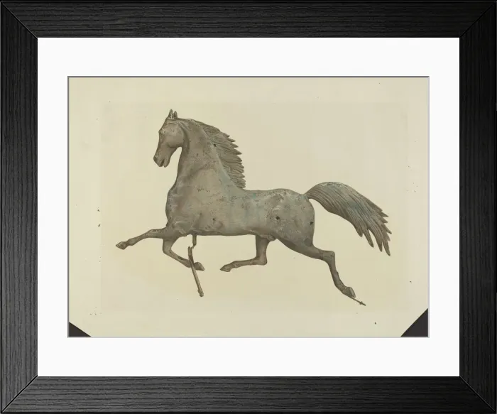 Framed Print : Horse Weather Vane, 1935  /  1942. Creator: Unknown