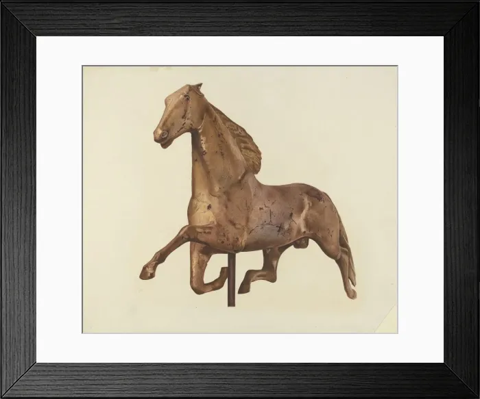 Framed Print : Horse Weather Vane, 1935 / 1942. Creator: Unknown Framed Print : Horse Weather Vane, 1935 / 1942. Creator: Unknown