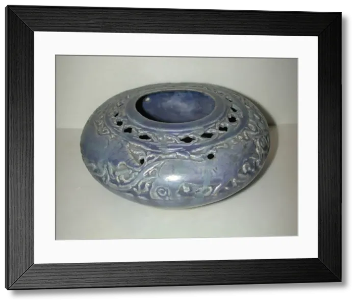 Framed Print : Pierced Blue Pot with Animals and Vegetal Scroll, Iran, last quarter 11th or 12th century Framed Print : Pierced Blue Pot with Animals and Vegetal Scroll, Iran, last quarter 11th or 12th century