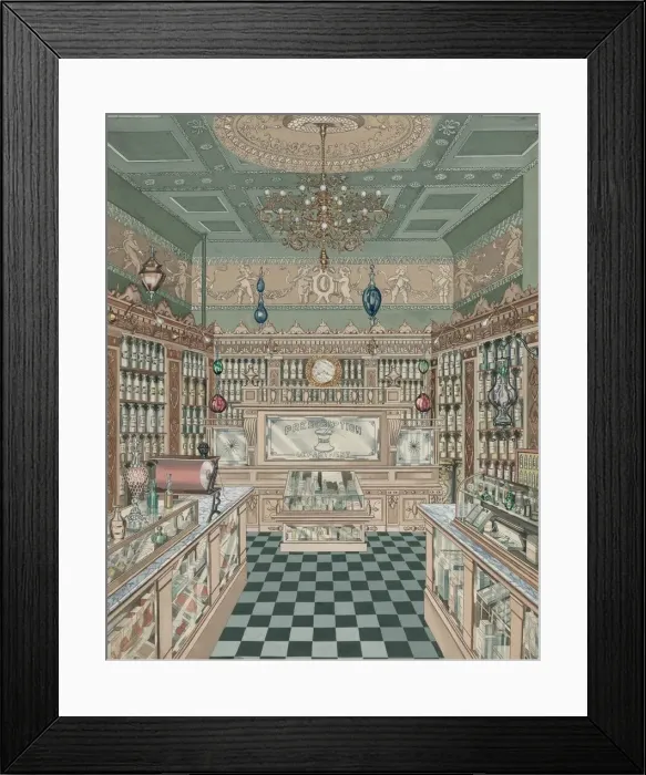 Framed Print : Drugstore, 1935 / 1942. Creator: Unknown Framed Print : Drugstore, 1935 / 1942. Creator: Unknown