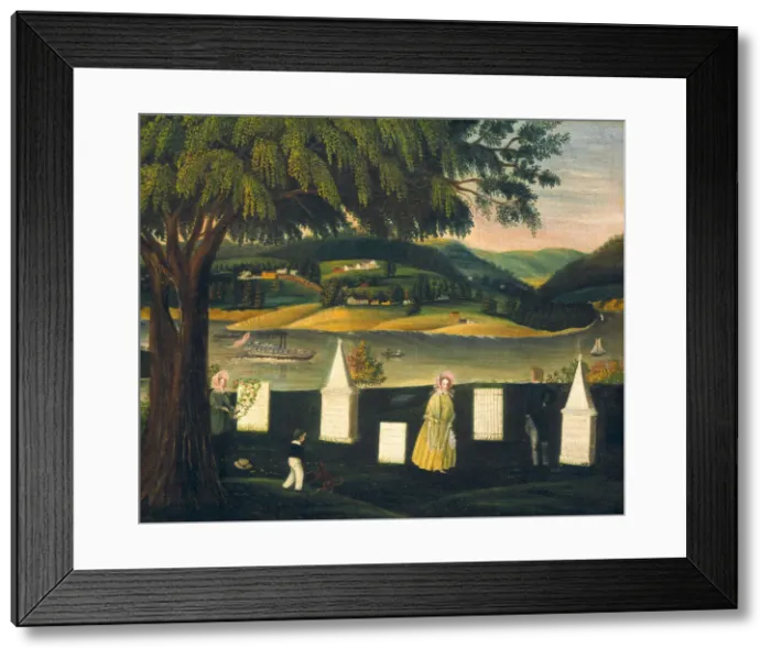 Framed Print : Family Burying Ground, c. 1840. Creator: Unknown Framed Print : Family Burying Ground, c. 1840. Creator: Unknown