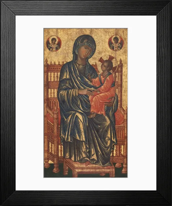 Framed Print : Enthroned Madonna and Child, c. 1250 / 1275. Creator: Unknown Framed Print : Enthroned Madonna and Child, c. 1250 / 1275. Creator: Unknown