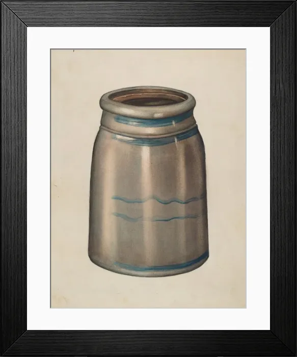 Framed Print : Earthenware Jar, 1935 / 1942. Creator: Unknown Framed Print : Earthenware Jar, 1935 / 1942. Creator: Unknown