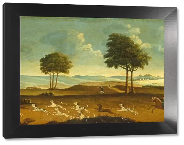 Hunting Scene with a Harbor, 18th century. Creator: Unknown