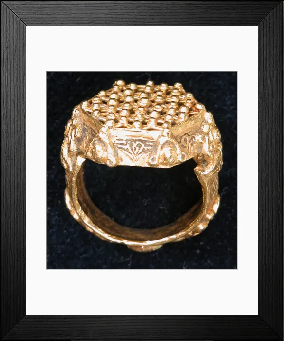 Framed Print : Ring, Iran, 12th-13th century. Creator: Unknown Framed Print : Ring, Iran, 12th-13th century. Creator: Unknown
