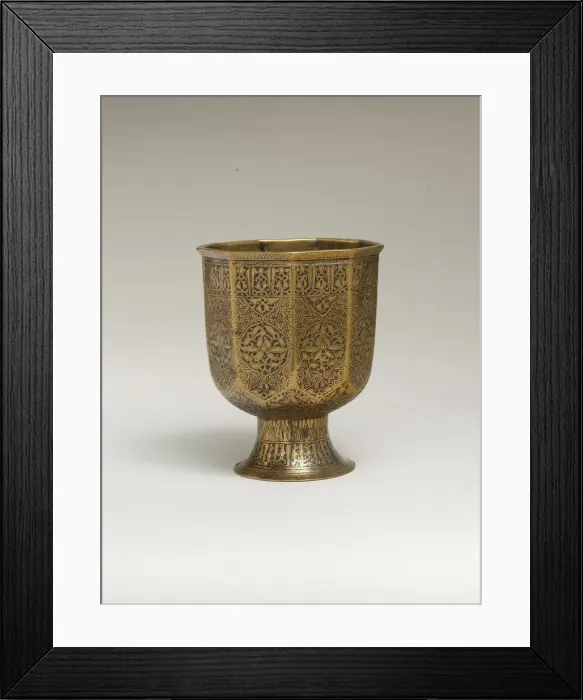 Framed Print : Footed Cup, Iran, second half 14th century. Creator: Unknown